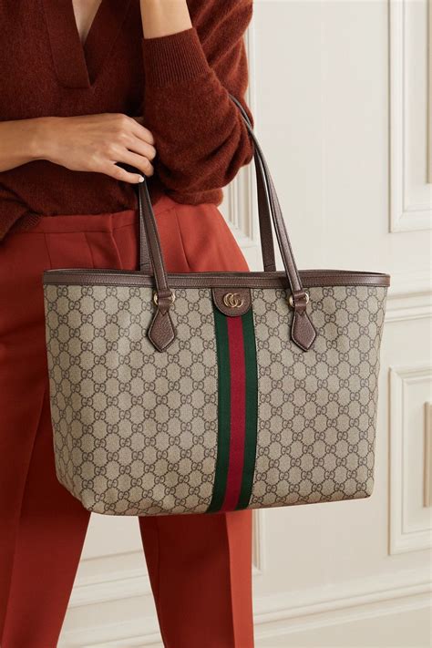 gucci printed leather tote|Gucci tote official website.